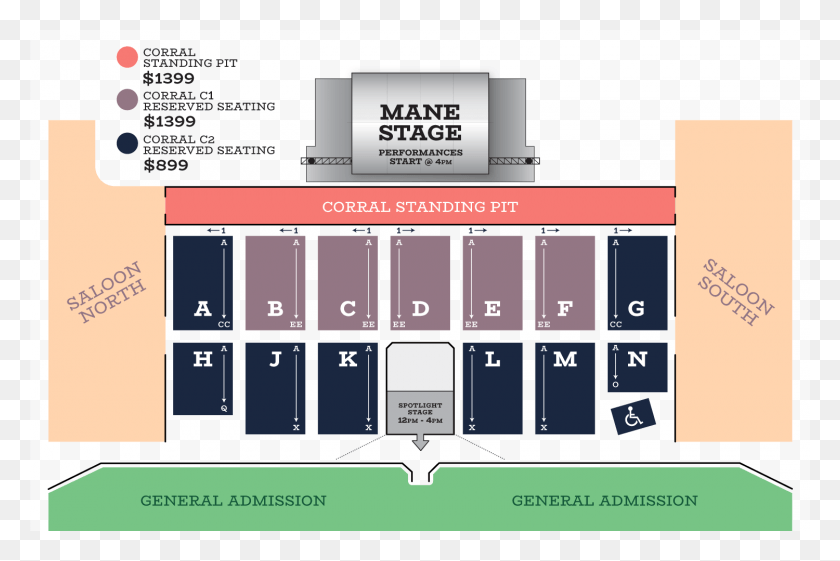 1500x964 A Reserved Seat In Front Of The Mane Stage Stagecoach 2019 Seating Chart, Text, Label HD PNG Download
