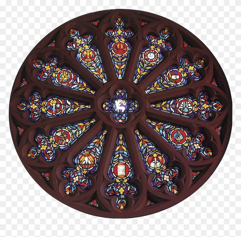 2454x2404 A Rose Window Is Formed Like A Great Rose Blossom In Stained Glass HD PNG Download