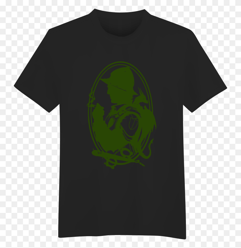 744x802 A Silhouette Image Of One Of The Most Popular Discworld Terry Pratchett Shirt, Clothing, Apparel, T-shirt HD PNG Download