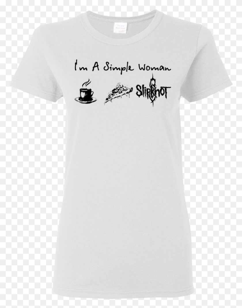 888x1148 Una Simple Mujer Café Pizza Y Slipknot Camiseta Prodigy Merch, Ropa, Vestimenta, Camiseta, Camiseta Hd Png