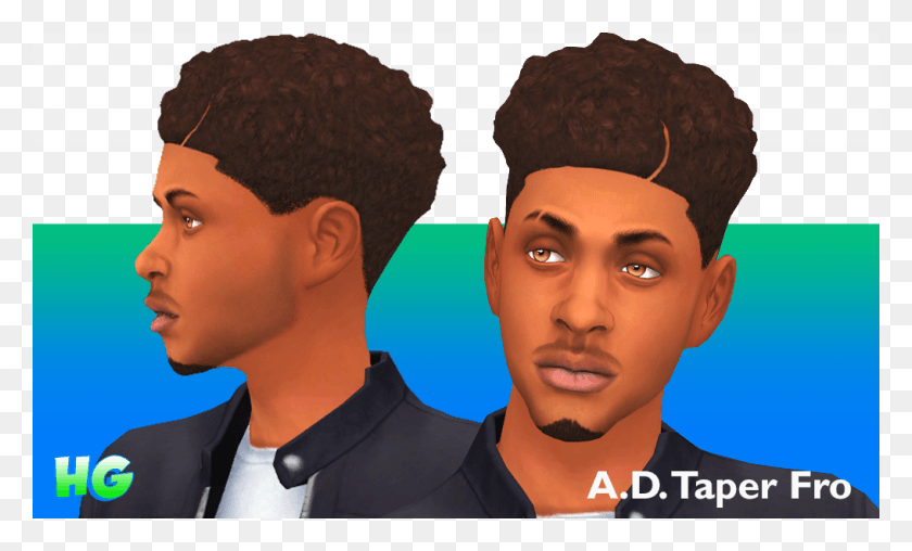 1016x584 A Sims 4 Afro Hair Male, Face, Person, Human HD PNG Download