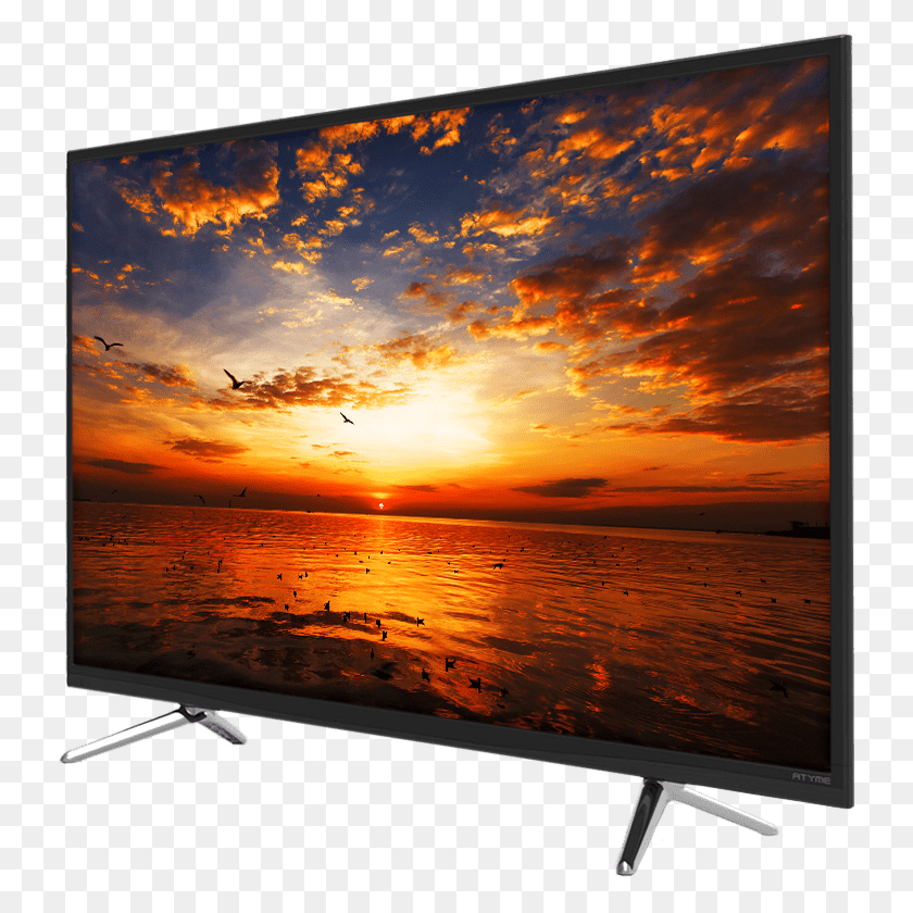 734x780 A Slim Outer Frame Delivers A More Immersive Picture Beach Sunset Wall Mural, Monitor, Screen, Electronics HD PNG Download