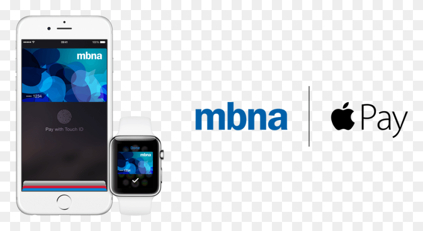 914x467 A Smartphone Smartwatch And The Mbna And Apple Pay Apple Pay, Mobile Phone, Phone, Electronics HD PNG Download