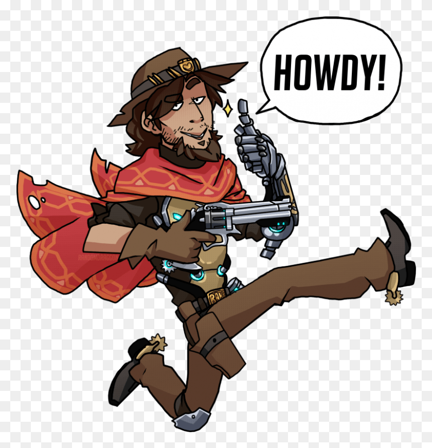 799x831 A Smol Mccree For All Your Smol Mccree Needs Mccree Howdy, Person, Human, Ninja HD PNG Download