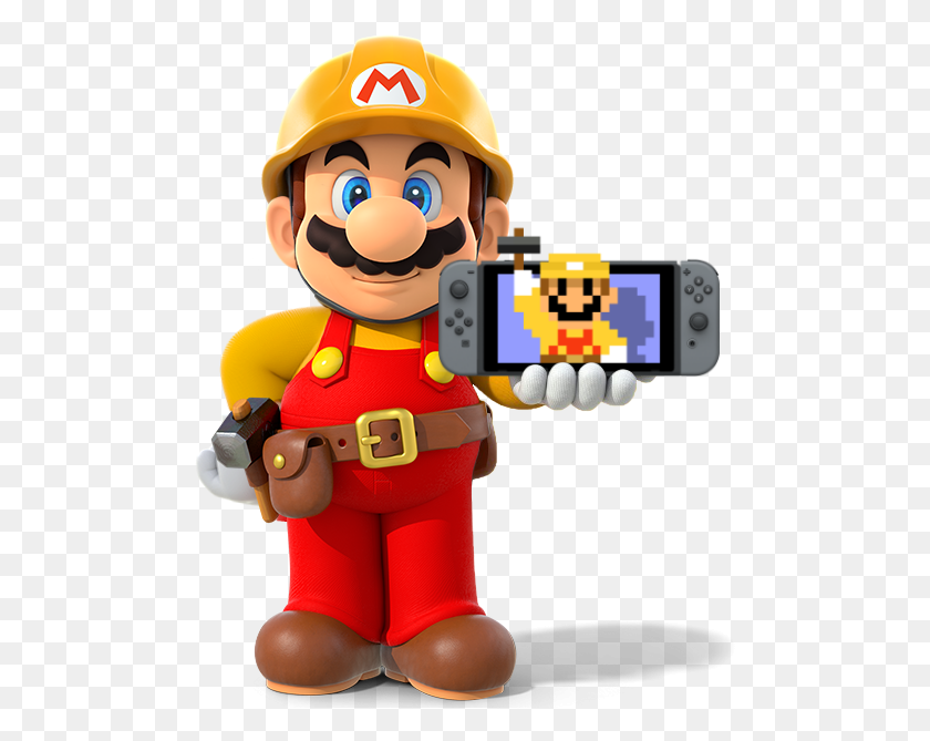 489x609 A Standalone Version Of The Builder Mario Edit Mario Maker Mario, Super Mario, Helmet, Clothing HD PNG Download
