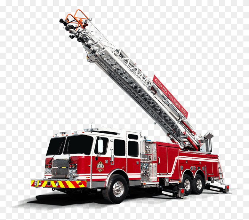809x709 A Steel Ladder With E One39s Dna Fire Ladder, Construction Crane, Truck, Vehicle HD PNG Download