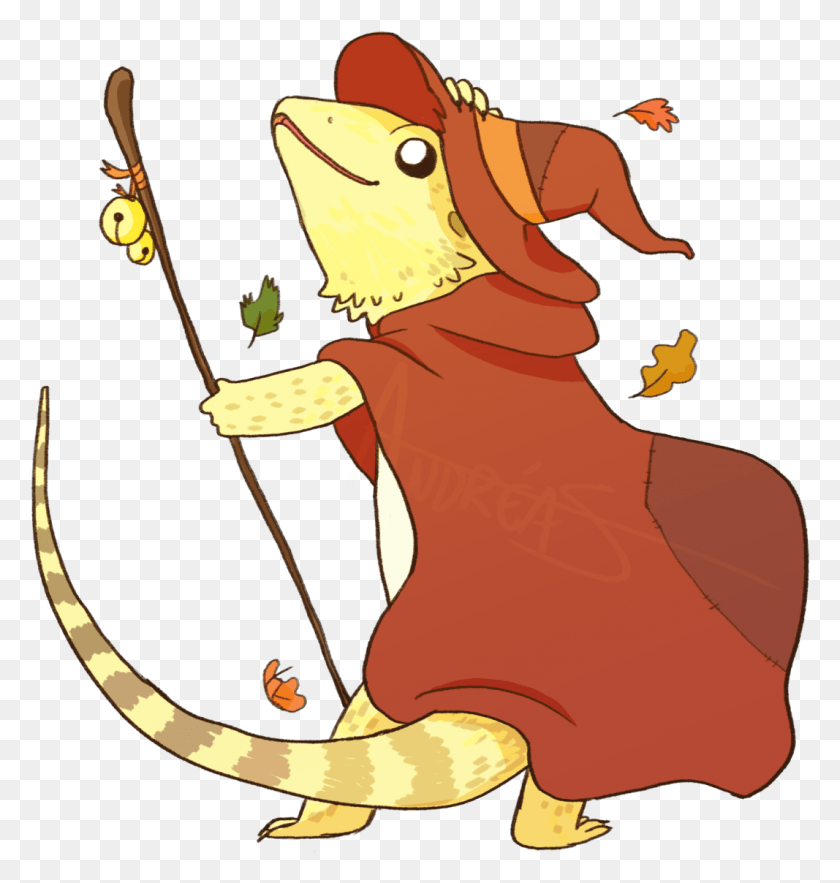 1067x1126 A Sticker Commission For The Lizard Wizard Series His Cute Wizard Lizard Art, Leisure Activities, Person, Human HD PNG Download