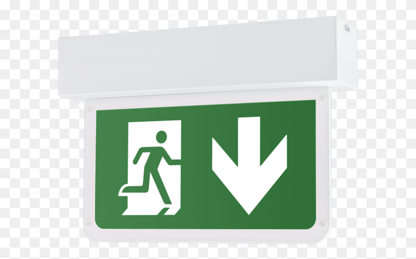 610x463 A Surface Mounted Led Exit Sign Compatible With Our Fire Exit Signs, Symbol, First Aid, Sign HD PNG Download