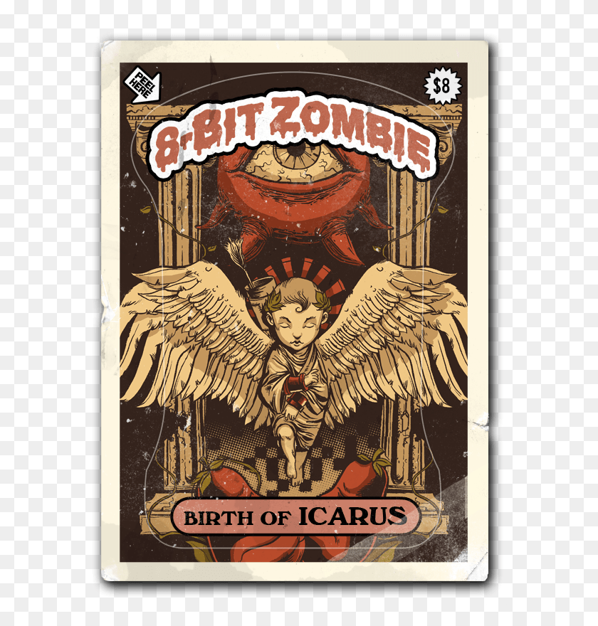 584x820 A T Shirt Inspired By The Nes Game 39kid Icarus39 8 Bit Zombie Cards, Poster, Advertisement, Flyer HD PNG Download