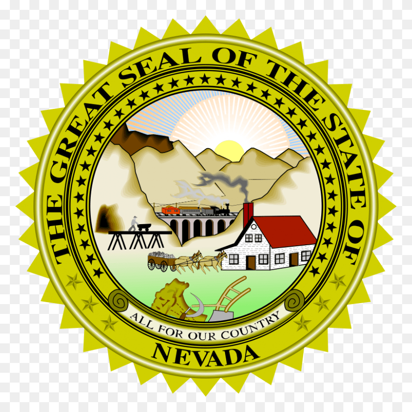 800x800 A Unique Invention For Stock Market By World Renowned Nevada State Seal 2018, Label, Text, Poster HD PNG Download