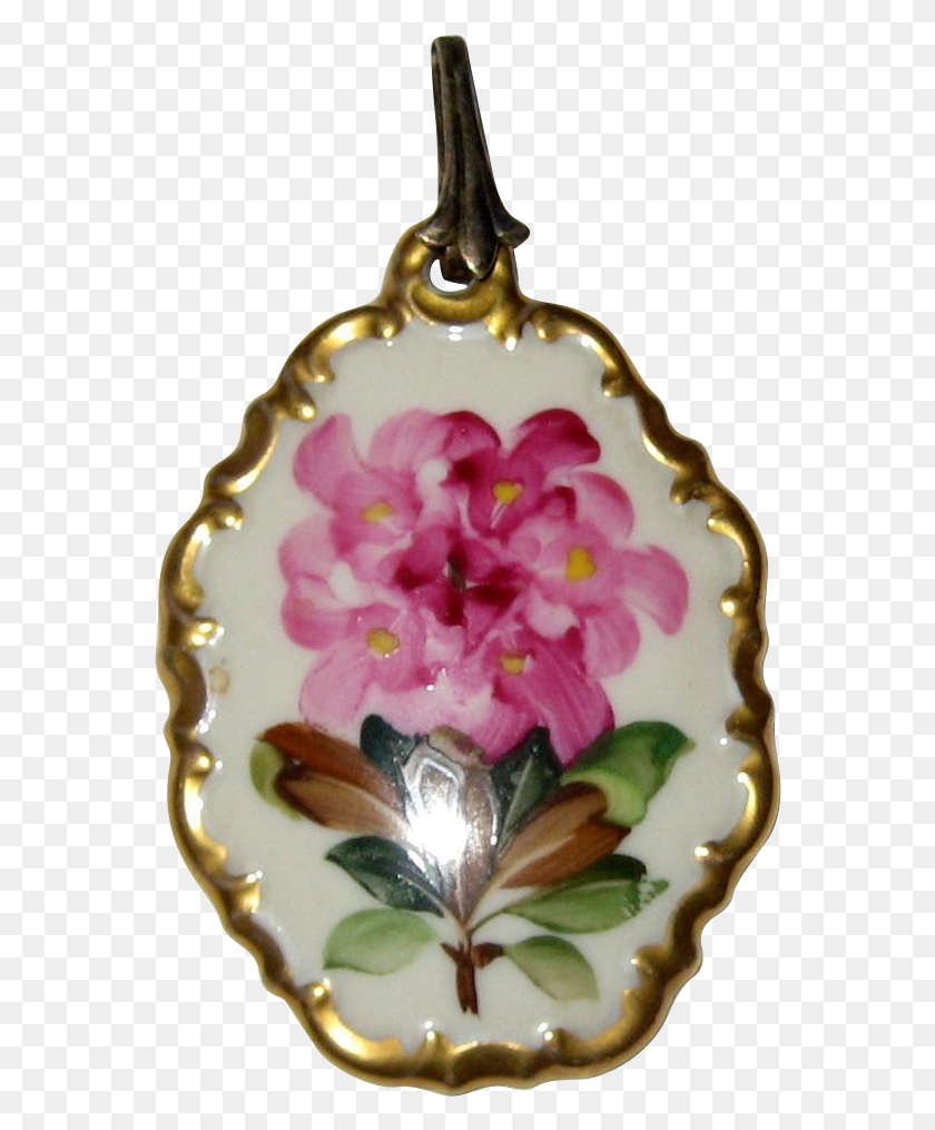564x955 A Vintage Porcelain Pendant Painted With An Azalea Locket, Pottery, Saucer HD PNG Download