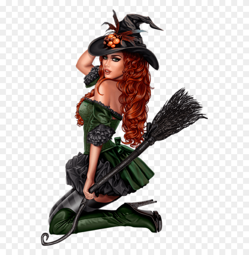 565x800 A Witch Fantasy Witch Witch Art Fantasy Girl Witch, Hat, Clothing, Apparel HD PNG Download