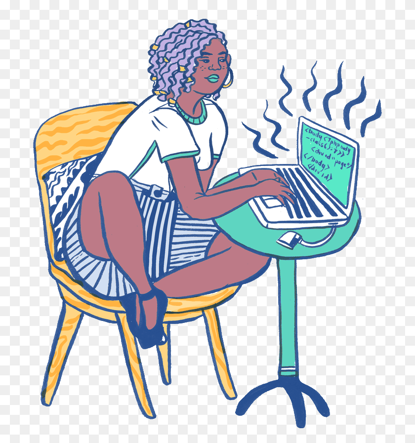 707x837 A Woman Applying For A Rad Scholarship For Women Studying Science Ambassador Scholarship, Chair, Furniture, Person HD PNG Download