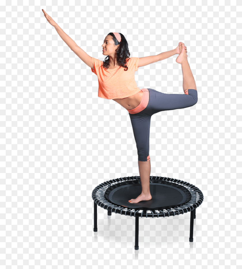 586x873 A Woman On A Bellicon Mini Trampoline Training Her, Person, Human, Leisure Activities HD PNG Download