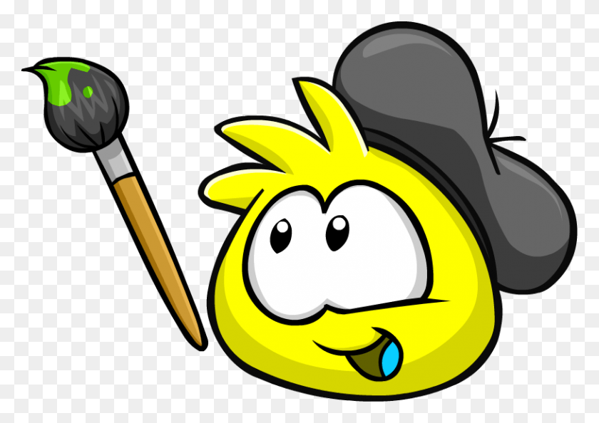813x557 A Yellow Puffle Pet From My Favorite Club Penguin Stuff Club Penguin Puffles Amarelo, Plant, Text, Rubber Eraser HD PNG Download