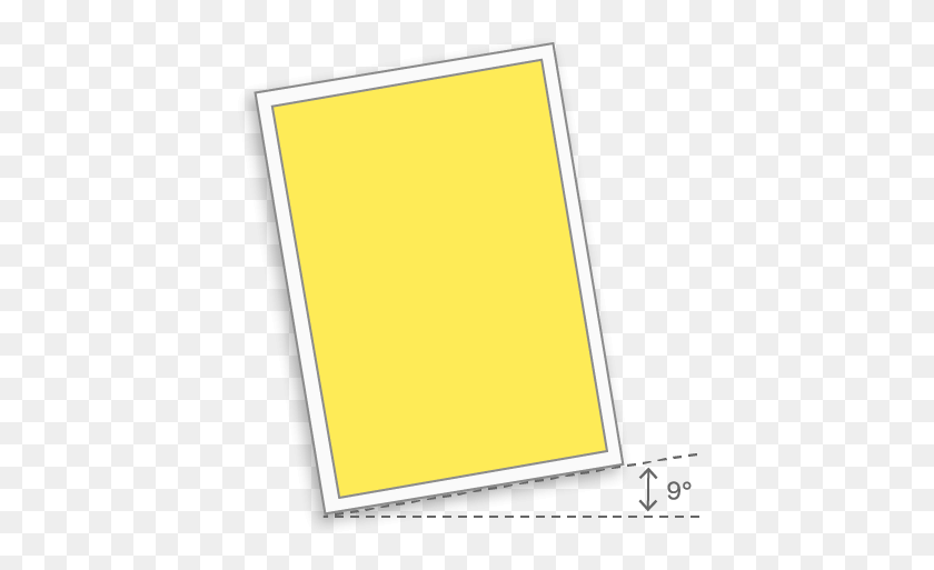 419x453 A Yellow Rectangle Rotated Nine Degrees From The Positive Graphic Design, Lighting, Text, Paper HD PNG Download