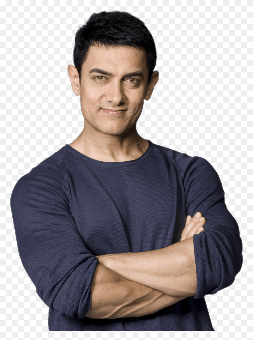 1445x1977 Aamir Khan Smiling Datsun Go Aamir Khan, Sleeve, Clothing, Apparel HD PNG Download