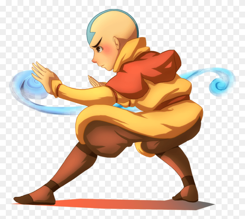 866x768 Aang Doing Action Transparent Aang, Person, Human, Toy HD PNG Download