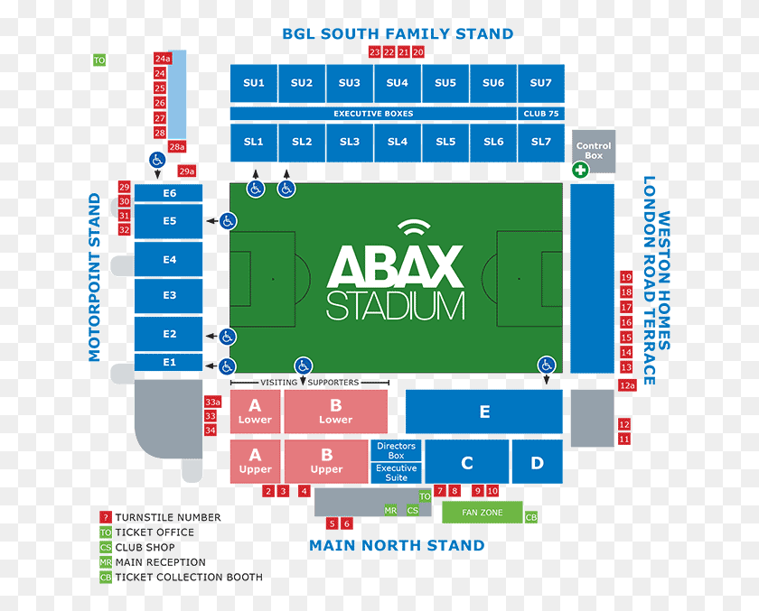 645x617 Abax Stadium Peterborough United Seating Plan, Word, Scoreboard, Text HD PNG Download