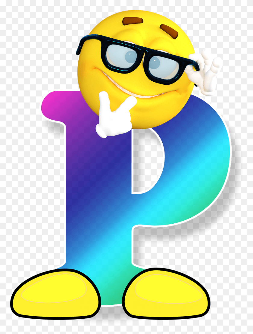 861x1157 Abc Alphabet Smiley Letters Image Alphabet With Smiley, Sunglasses, Accessories, Accessory HD PNG Download