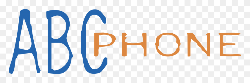 2191x617 Abc Phone Logo Transparent Orange, Text, Label, Alphabet HD PNG Download