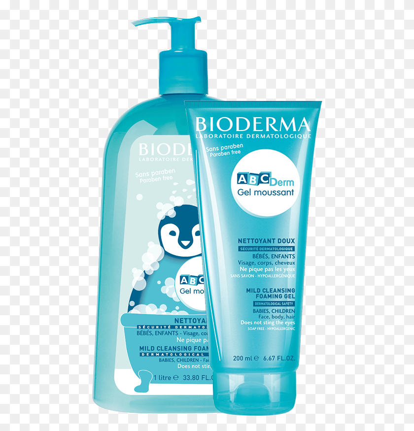 472x815 Abcderm Gel Moussant Cleansing Foaming Gel Bioderma Abcderm Gel Moussant, Bottle, Shampoo, Lotion HD PNG Download