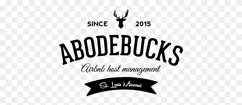 431x307 Abodebucks Logo Deer, Text, Gray, Symbol HD PNG Download