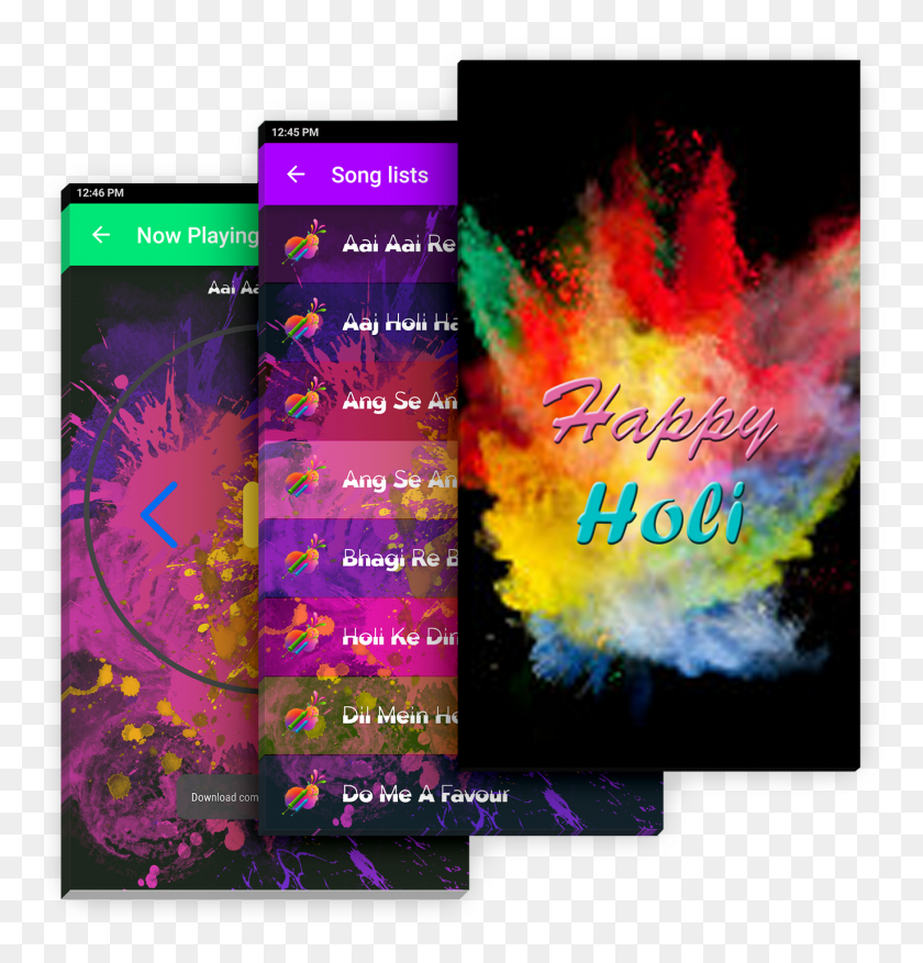 1372x1438 Descargar Png / Happy Holi Fest Holi In Mobile App, Electronics, Mobile Phone, Phone Hd Png