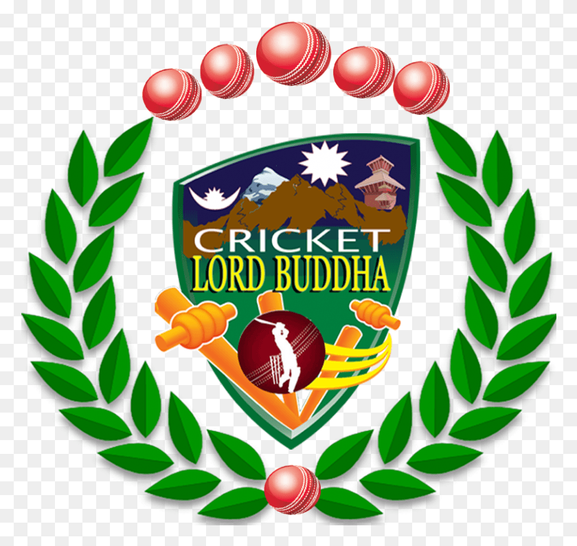 814x766 About Lord Buddha Cricket Academy Green Laurel Wreath Transparent, Symbol, Logo, Trademark HD PNG Download