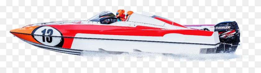 1213x277 About The Boat Speed Boat Racing, Transportation, Vehicle, Person HD PNG Download