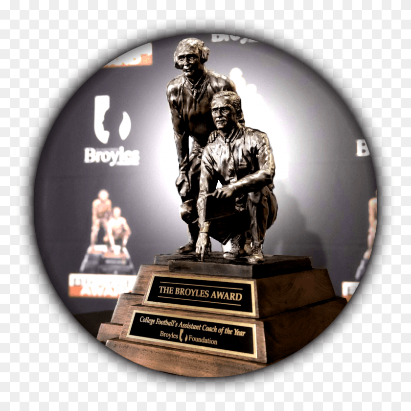 1000x1000 About The Broyles Award Statue, Person, Human, Helmet HD PNG Download