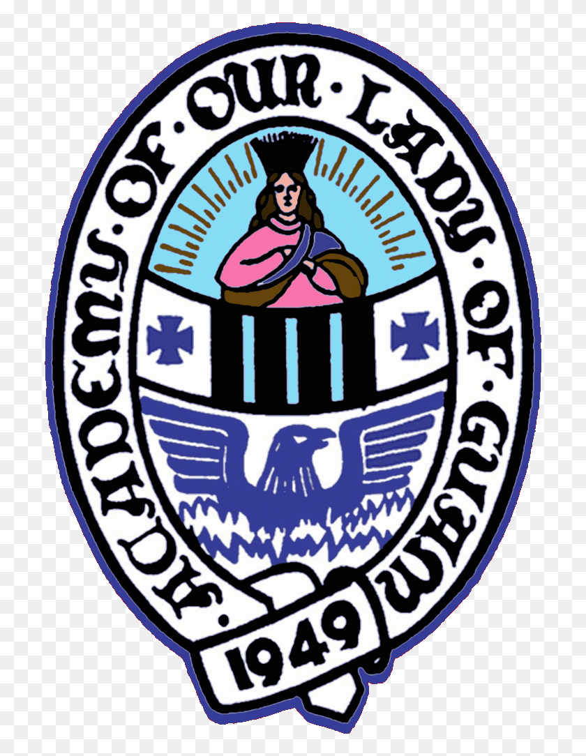 716x1024 About Us Academy Of Our Lady Of Guam Logo, Symbol, Trademark, Badge HD PNG Download