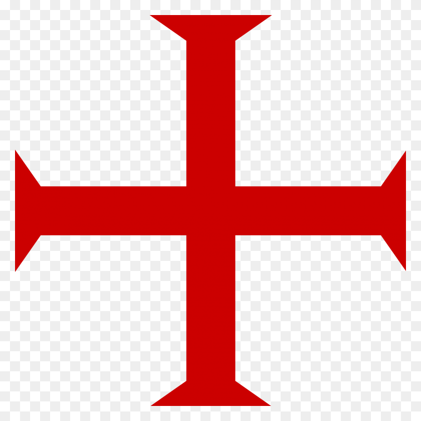 2000x2000 Above Is The Familiar Cross Of The Knights Templar Cross Of The Knights Templar, Symbol, First Aid, Logo HD PNG Download