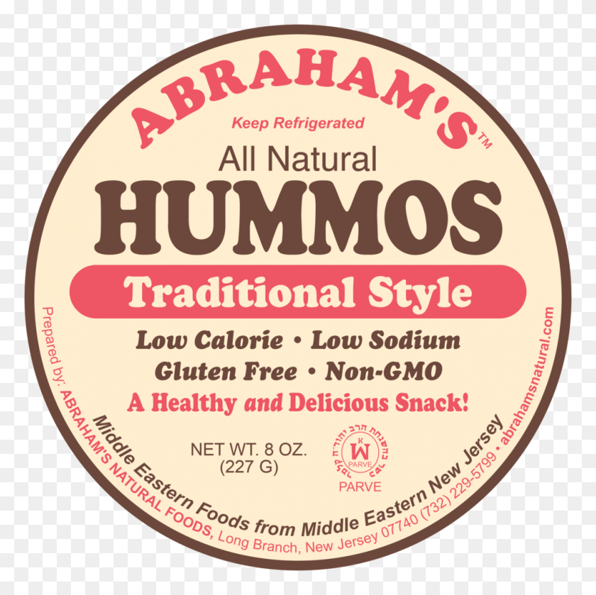 1000x1000 Abrahams Hummus, Label, Text, Food HD PNG Download