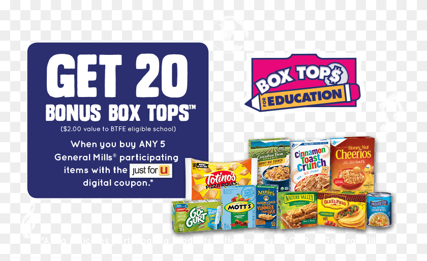 755x454 Absco Gmi Bt Offer Box Tops For Education Clip, Burger, Food, Tin HD PNG Download