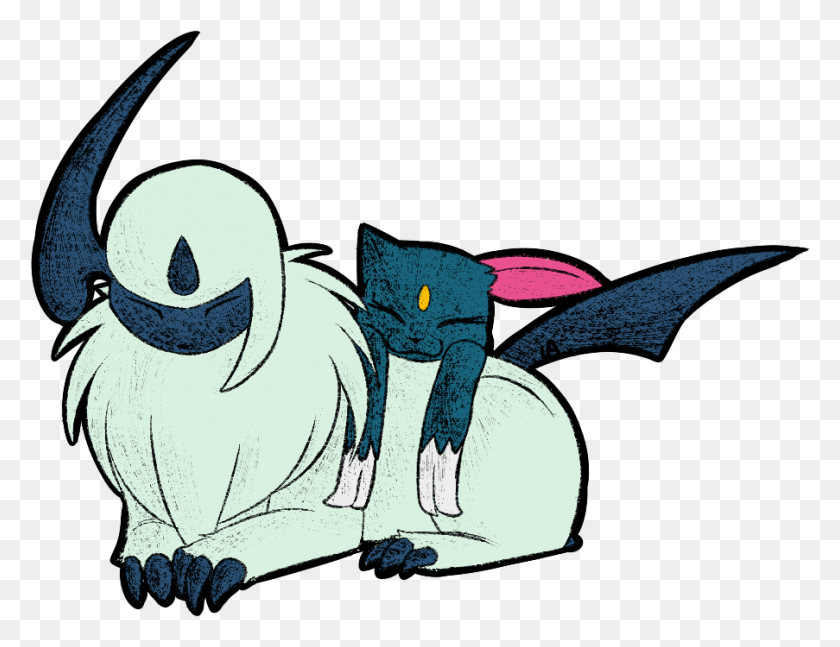 903x680 Descargar Png / Absol And Sneasel Cartoon, Animal, Graphics Hd Png