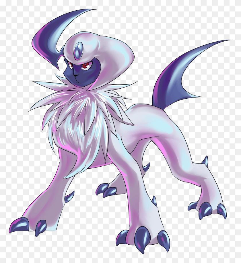 1982x2180 Absol Shiny Absol Since They Were Both Suggested Fun Cartoon, Graphics, Purple HD PNG Download