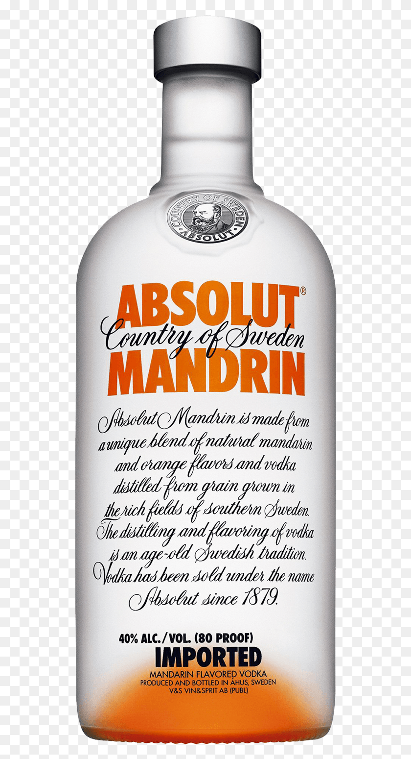 536x1489 Descargar Png Absolut Mandrin Flavored Vodka Absolut Vodka, Licor, Alcohol, Bebida Hd Png
