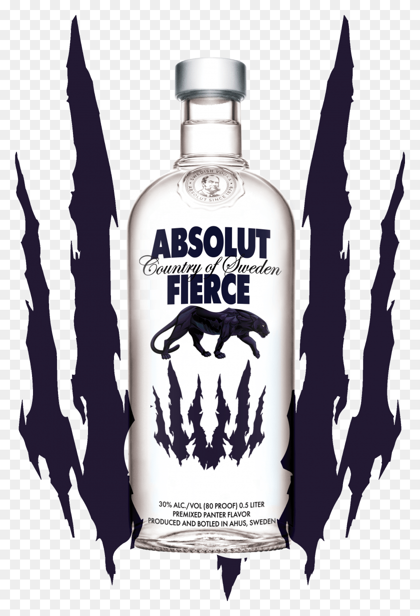 3297x4962 Absolut Mexico Vodka Bear Claw Marks HD PNG Download