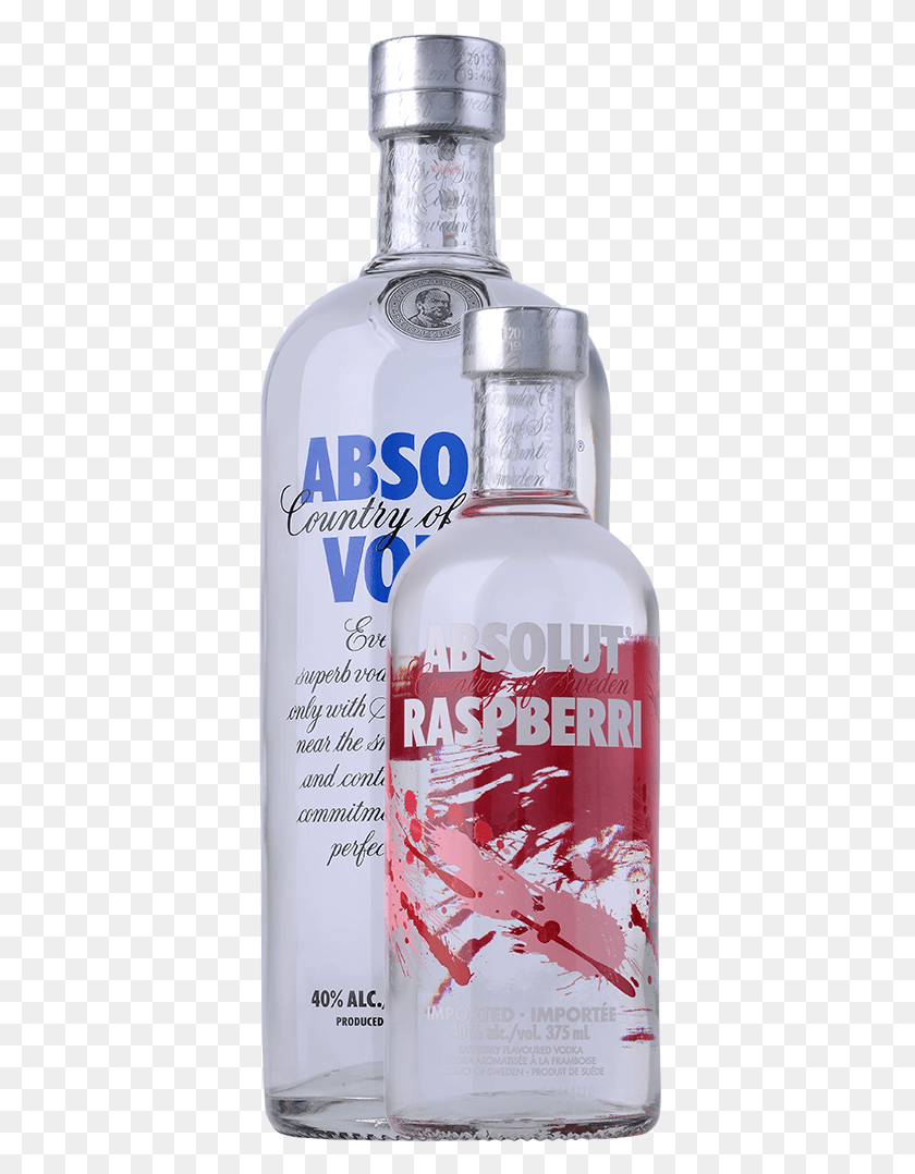 374x1018 Descargar Png Absolut Vodka Twin Pack 1L Con Absolut Raspberry Vodka Absolut 750Ml, Licor, Alcohol, Bebida Hd Png