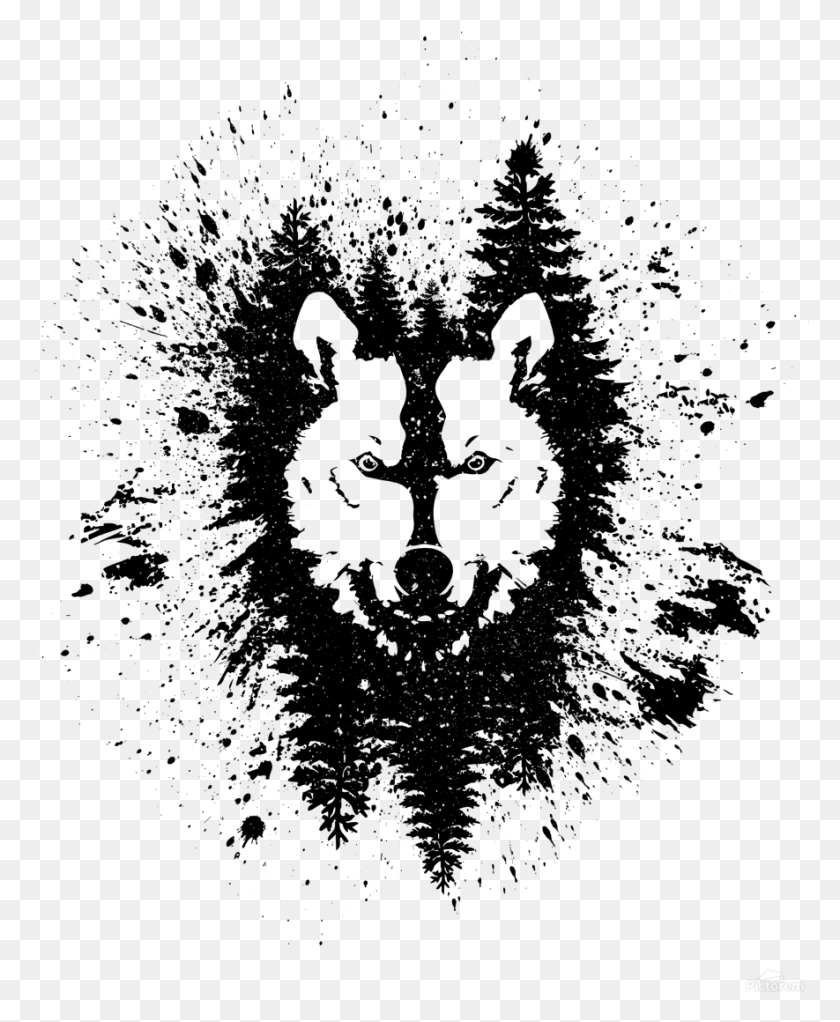 885x1092 Absract Wolf Print Grown In Britain, Astronomy, Outer Space, Universe HD PNG Download