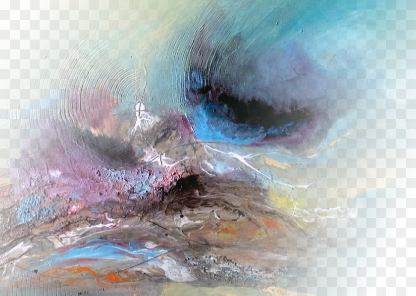 Abstracin Painting, Art, Modern Art, Person, Canvas PNG
