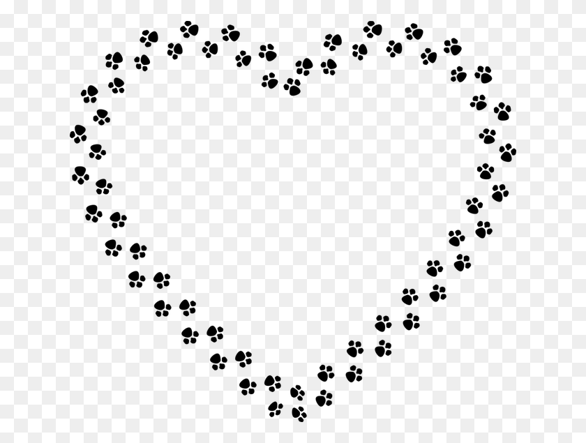 640x575 Abstract Animal Art Canine Cat Dog Feline Heart Transparent Cat Paw Print, Gray, World Of Warcraft HD PNG Download