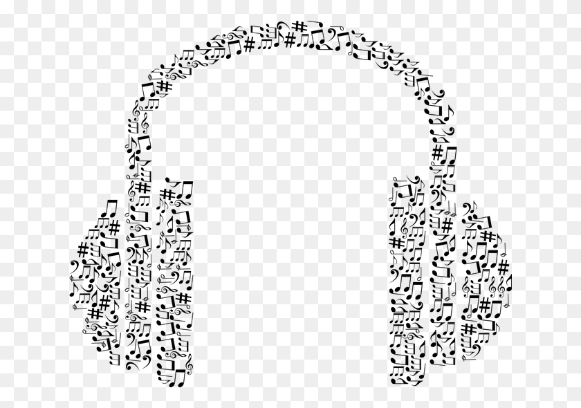 640x530 Abstract Art Audio Aural Ear Headphones Hearing Background Music Notes, Gray, World Of Warcraft HD PNG Download