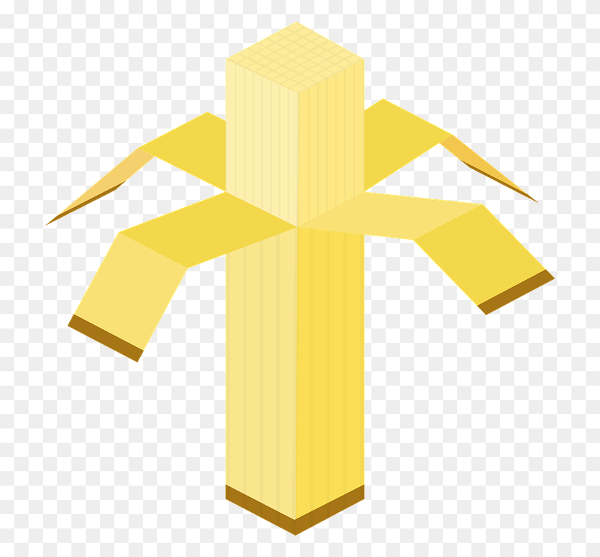 714x720 Абстрактный Банан, Крест, Символ, Золото Hd Png Скачать