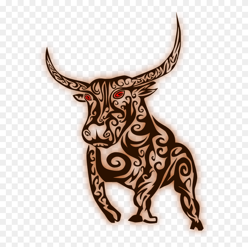 588x775 Abstract Bull Medium Image Tribal Ox Tattoo, Food, Seed, Grain HD PNG Download