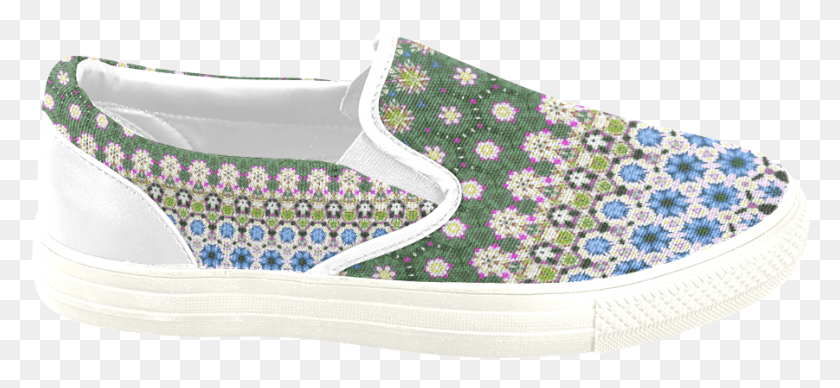 901x380 Abstract Ethnic Floral Stripe Pattern Countrystyle Slip On Shoe, Clothing, Apparel, Footwear HD PNG Download