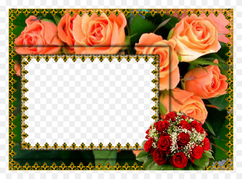 1600x1150 Abstract Floral Frame Flower Photo Frame, Plant, Blossom, Rose HD PNG Download