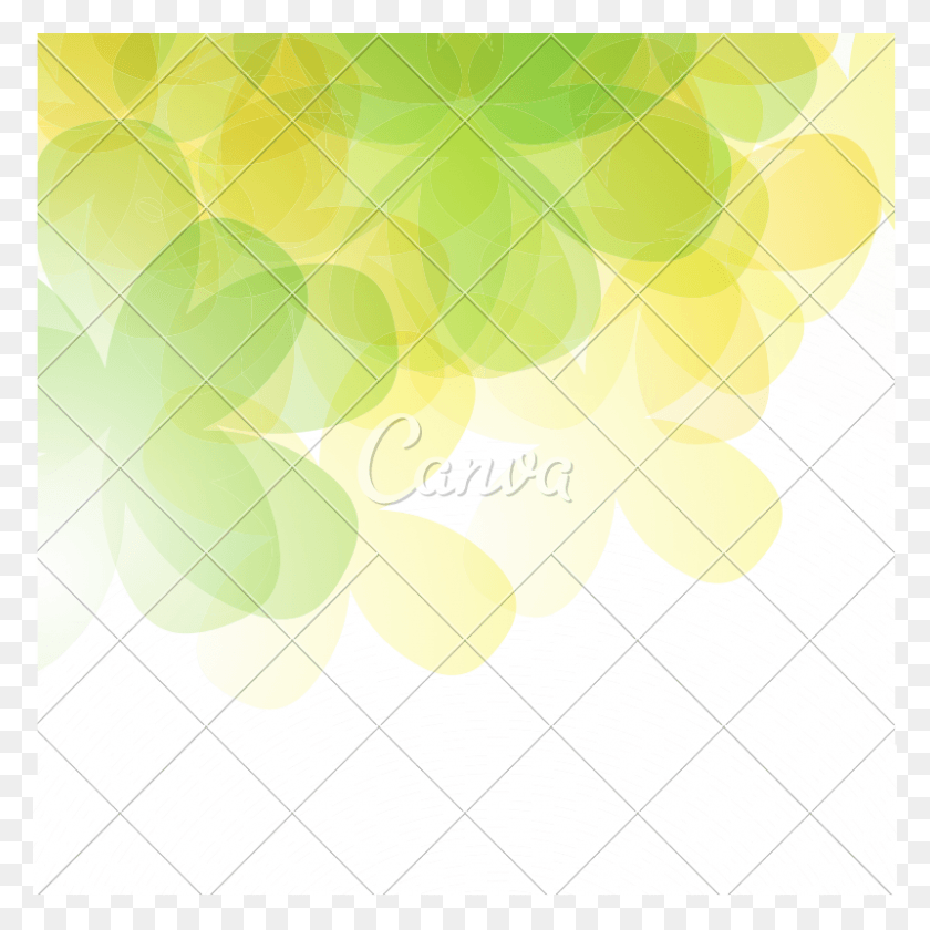 800x800 Abstract Green And Yellow Background With Abstract, Graphics, Floral Design HD PNG Download