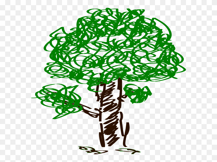 600x567 Png Рисунок Карандашом Дерево Искусство Клип Арт, Растение, Каракули Hd Png Скачать
